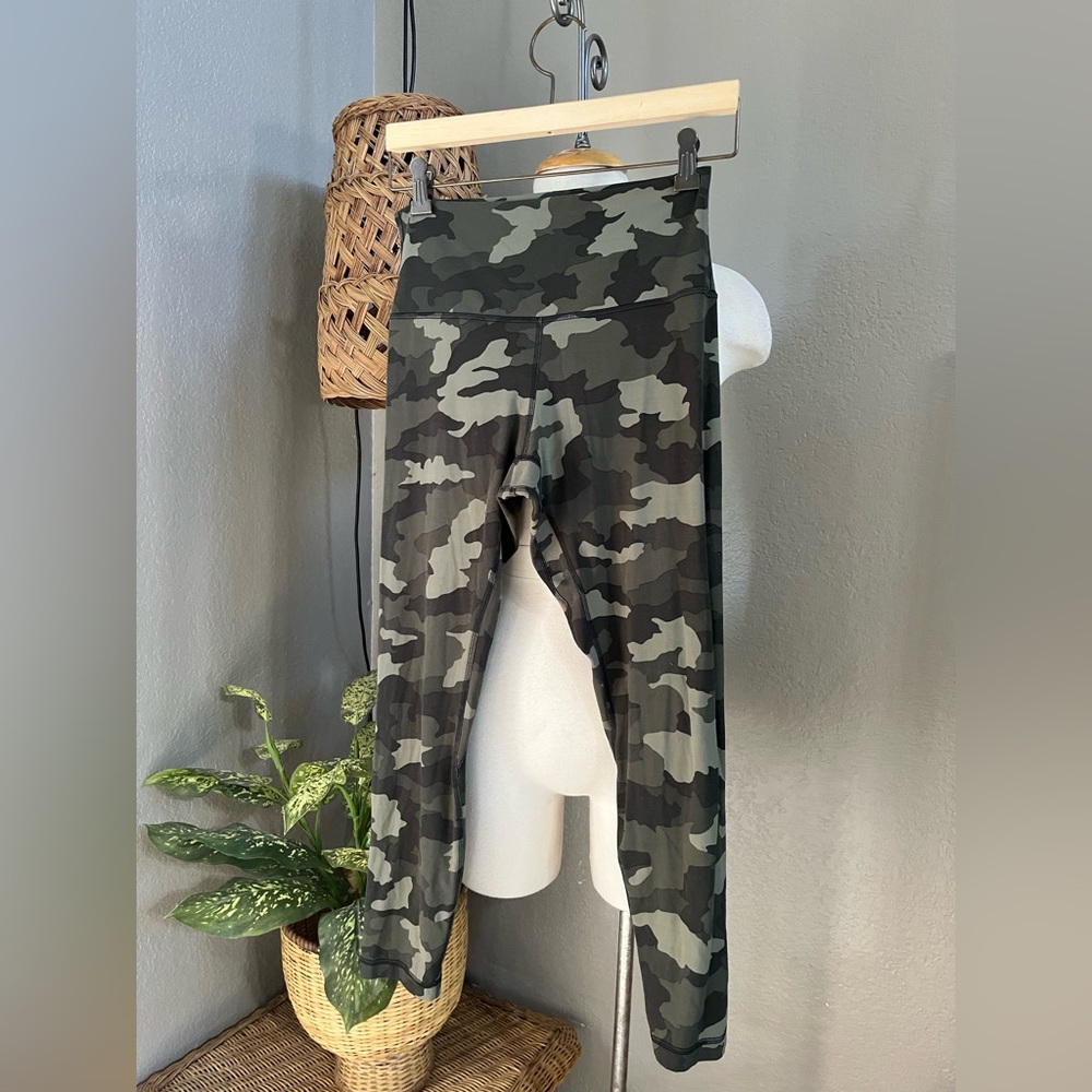 Lululemon Align Pant 28" Heritage 365 Camo Green Twill Multi Sz 8 - Picture 3 of 6